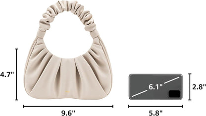 Women's Ruched Hobo Handbag, Gabbi Style